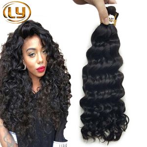 Best Selling Deep Curly Human mini Braiding Hair No Weft 100% Unprocessed Brazilian Hair Bulk For Braiding Buy 3Lot Get 1Pcs Free