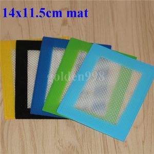 Silicone wax tools pads dry herb mats 14cm*11.5cm or 11cm*8.5cm square baking mat dabber sheets jars dab tool vaporizer FDA approved DHL