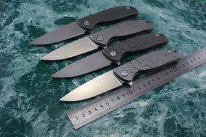 DC Shirogorov F95シリーズロシアの折りたたみナイフボールベアリングワッシャーシステムD2 Stonewash /サテンブレードTC4チタン合金ハンドル