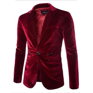 Wholesale- Male costume winter corduroy sim fashion wedding groom prom super star outerwear singer party outdoors performance show fashion