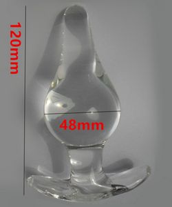 Big Glass Penis Dildos Anal Pleasure Bead Butt Plug stimolatore ano in giochi per adulti per coppie, giocattoli sessuali per donne e uomini gay