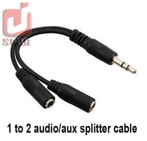 Audiokonvertierungskabel 3.5mm Mann zum weiblichen Kopfhörer-Jack-Teiler-Audioadapterkabel Großhandels 500pcs / lot