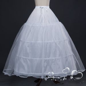 Wholesale petticoat underskirts resale online - Ball Gown Hoops White Underskirt Bridal Petticoat with Lace Edge Wedding Crinoline Q06