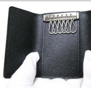 DAMIER key hold large capacity LEATHER LOOU men's women's chain Wallets Blanded good Quality Genuine Leather 6 Keys Wallet
