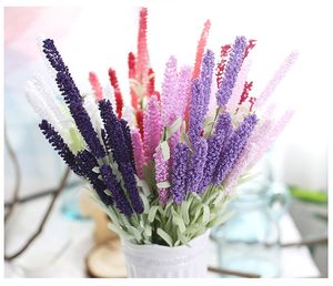 Bunte künstliche Lavendel 12 Köpfe 51 cm/20 Zoll Blumenstrauß Schaumblume für Hochzeitsdekoration Home Party Dekoration