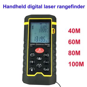 Freeshipping alta qualidade Laser Rangefinder 40/60/80/100 m Laser Distância Medidor de distância a laser Medidor de Área de teste / Volume de teste
