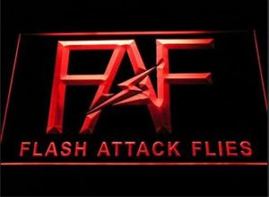 Wholesale flash signed resale online - FAF Flash Attack Flies Fishing Logo beer bar pub club d signs led neon light sign home decor crafts