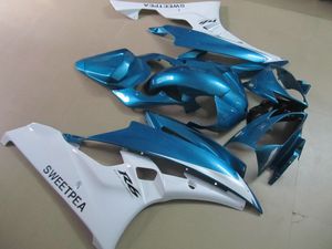 Spritzguss Kunststoff Verkleidungssatz für Yamaha YZF R6 2006 2007 blau weiß Verkleidungssatz YZFR6 06 07 OT06