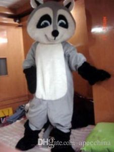 Profesjonalny nowy szary szare racoon Mascot Costume Kostium dla dorosłych Rozmiar: SML XL XXL