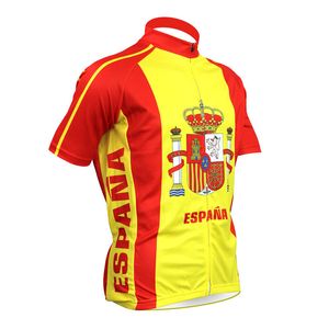 New Cycling Jersey Spain Espana Yellow Red Men MTB Road Bike Clothing Short Sleeve Sopa Ciclismo Maillot Pro Team Sport Jerseys 2022