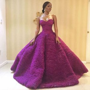 Grape Purple Sweetheart Prom Dresses South African A Line Evening Gowns Ruched Floor Length Dubai Formal Party Dress Custom Made Cheap