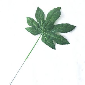 Sztuczne liść klonu ślubne kosze kwiaty aranżacja akcesoria zielone liście duże liście jedwabiu sztuczne dekoracje kwiaty
