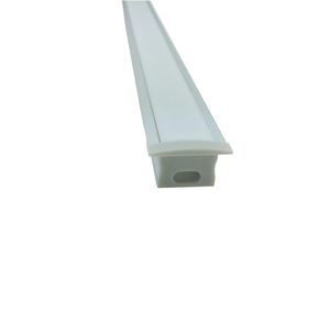 50 X 1M sets/lot Alloy extruded aluminium led profile and recessed alu channel with flange for flooring or wall lamps