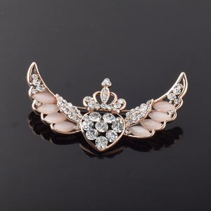 Vintage Rhinestone Broche Pin Crown Opaal Sieraden Broche Bruiloft Corsage voor Bruids Bruiloft Uitnodiging Kostuum Feestjurk Pin Gift