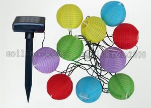 Solarbetriebene Lampen 10 LED-Laterne, mehrfarbige Lichterkette, Party, Terrasse, Rasen, Garten, bunte Laternen, Weihnachtsdekoration, Lampe MYY