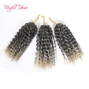 drop shipping Malibob synthetic hair extension 8" 3Pcs/set 90g 1B 27crochet braids Twist for black women Kinky Curly marlybob Hair