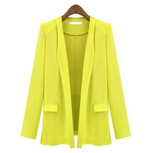 Mulheres Blazer Lapela OL Carreira Longos Casacos Blazers Jackets Coats Outwears S-XL