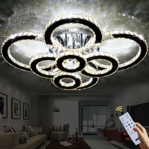 K9 Chandeliers Living Room Crystal Ceiling Light Round LED Chandelier 1 2 4 6 8 Heads Dinning Restaurant 5730 LED Chips