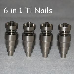 Melhor Universal Domeless Titanium Prego 6 EM 1 10mm 14mm 18mm Masculino Feminino Dupla Função GR2 Ti Nails Ash Dab Rigs