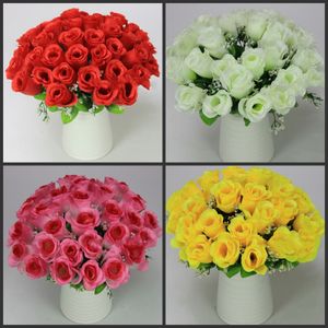 NOVA 100 Pcs 30 cm de Comprimento Simulação Artificial de Seda Rosa Única Metade Aberta Rosas para DIY Flor Do Casamento Do Ramalhete Do Casamento