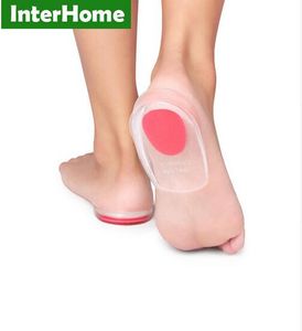 Comfort Heel Pain Insoles Relieve Foot Pain Silicon Gel Heels Cup Cushion Protectors Spur Support Shoe Pad Feet Care Inserts