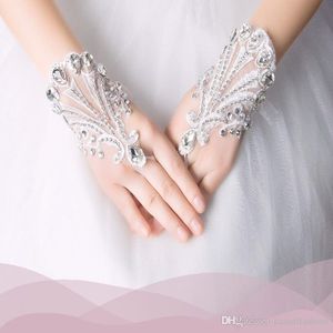 Wholesale New Arrival Fingerless Wedding Gloves Cheap Lace Bridal Accessories for for wedding formal party In Stock