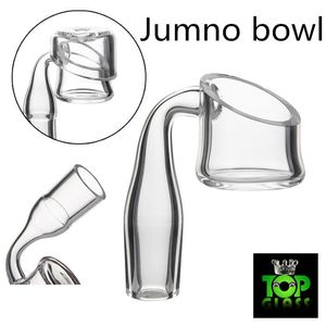 Дым кварц Banger с Jumunno Bowl Tolished Совместный женский ободок для водопроводных труб DAB нефтяные буровые установки стеклянные бонги