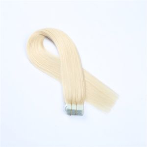 Лента в наращиваниях волос Человеческие волосы прямые машины реми Европейская натуральная бесшовная кожа уток 10 