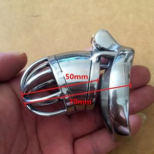 China newest design Full length 70mm Stainless Steel Small Male Chastity Device,40mm 45mm 50mm Short Penis Cock Cage For BDSM