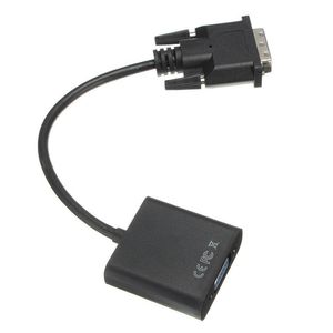 Freeshipping Wholesale Pro DVI-D 24+1 Pin Male to VGA 15 Pin Female Cable Adapter Converter Connector