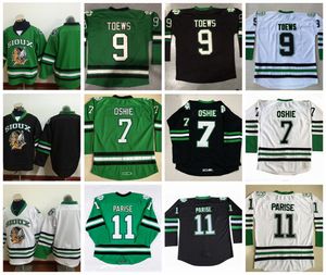 Herren NCAA Vintage North Dakota Fighting Sioux College Hockey-Trikots 9 Jonathan Toews 11 Zach Parise 7 TJ Oshie University genähte Trikots M-XXXL