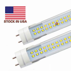 T8 4FT LED-rör Dubbelrader 28W LED-lampa Vanliga rör Kallvit Färg AC 110-240V + lager i USA