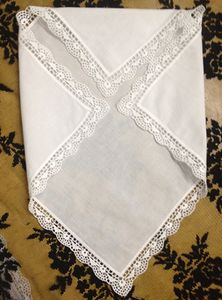 Conjunto têxtil para casa de 12 estilo irlandês 12x12 algodão lenço de noiva de casamento elegante bordado crochê renda hankie ha348r