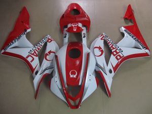 Injection molding plastic fairing kit for Honda CBR600RR 07 08 white red fairings set CBR600RR 2007 2008 OT05