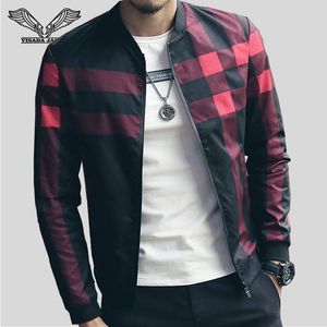 Hurtownia 2017 Wiosna New Arrival Męskie Kurtki Patchwork Casual Odzież Stojak Kołnierz Projekt Z Długim Rękawem Mężczyzna Outwear 5XL N1183