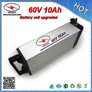 Retail 60 Volt Lithium ion Battery 60V 10Ah for Electric Bicycle with 15A BMS Lithium 18650 Battery aluminium case + 2A charger