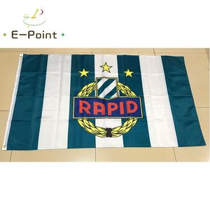 Austria Rapid Vienna FC 3 * 5 piedi (90 cm * 150 cm) Bandiera in poliestere Bandiera decorazione volante casa giardino bandiera Regali festivi