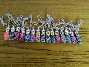 100pcs/lot Free Shipping 3ML Polymer clay perfume bottles 3CC Empty Roller ball bottle Car Pendant