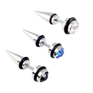 Hohe Qualität Strass Diamant Punk Spike Nieten Ohrstecker für Männer Frauen Mode Edelstahl Körper Piercing Schmuck Geschenke