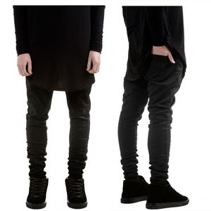 Yur0 All'ingrosso-caldo di alta qualità stile uomo nero skinny slim fit jeans hip hop swag stretch biker homme jogger pantaloni pantaloni