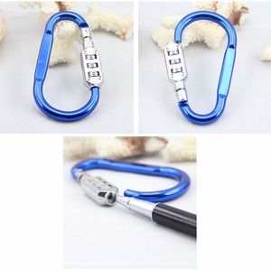 The production of Aluminum Alloy carabiner bags number lock padlock 11CM long hot