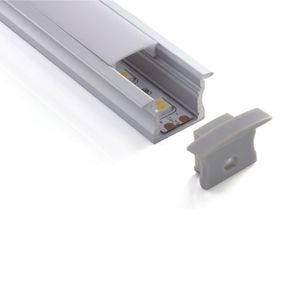 100×1Mセット/ロット線形フランジアルミニウムプロファイルLEDおよび床布または壁ランプのためのT型押出チャネル