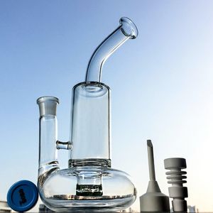 Glas vatten bongs olja rigg tornado Perc 10 tums rör hookahs med livbåge bas 18.8mm gemensamma cyklon bong dab rigar wp146-1