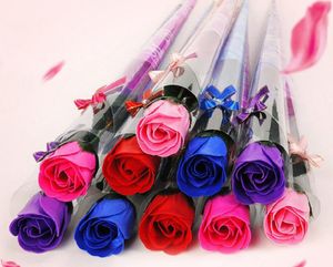 50PCs artificiell tvålrosa blomma för bröllopsfest födelsedag souvenirer gåvor gynnar heminredning