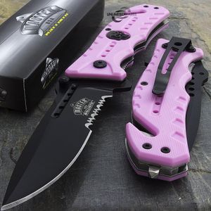 8" MASTER USA PINK SKULL SPRING ASSISTED TACTICAL FOLDING POCKET KNIFE Blade on Sale