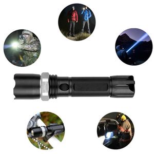 Torce portatili 1000LM Zoomable XM-L T6 LED Torcia portatile Torcia Lampada con 18650 Caricatori da parete e da auto