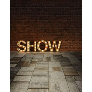 Brick Wall Photography Backdrops Grey Floor Shining Show Pattern Children Wedding Background Photo Studio Photoshoot Props