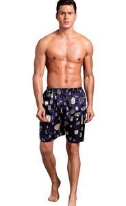 2017 Mäns Rayon Silk Sommar Boxers Underkläder Homewear Shorts Solid Mönster Blandad 20st / Lot # 4014