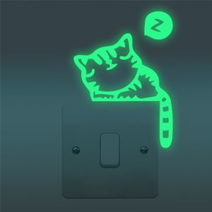 Luminous Switch Switch Naklejki Glow W Dark Vinyl Naklejki Home Decor Dekoracje Dzieci Sypialnia Wakacje Dekoracja Nowość Kreskówki Naklejki