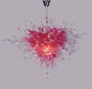 Lamps Wedding Decorations Chandeliers LED Lights Home Art Decoration Modern Pink Color Hand Blown Glass Chandelier